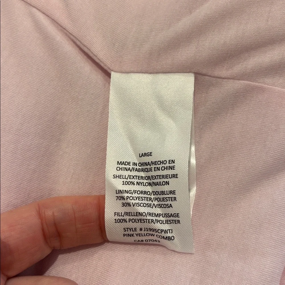 THREAD & SUPPLY quilted pastel vest floral patchwork full zip pockets pink large - Picture 9 of 15